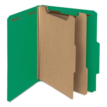 Smead Manufacturing Pressboard Classification Folder, Green SM33649